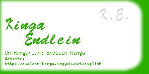 kinga endlein business card